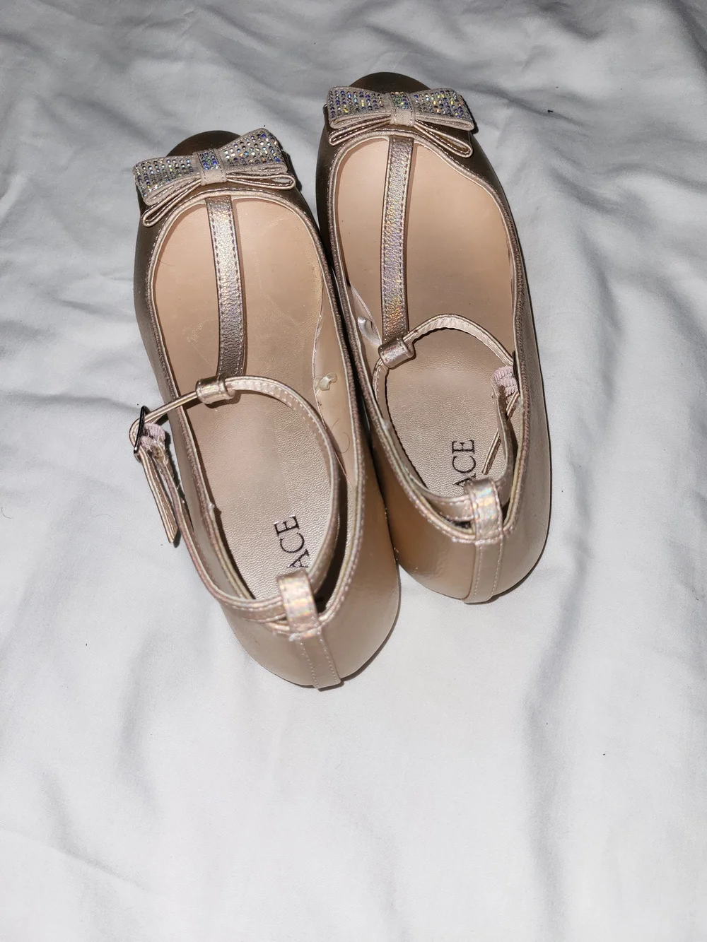 The Children's Place Rose Gold Bow T-Strap Dress Shoes
